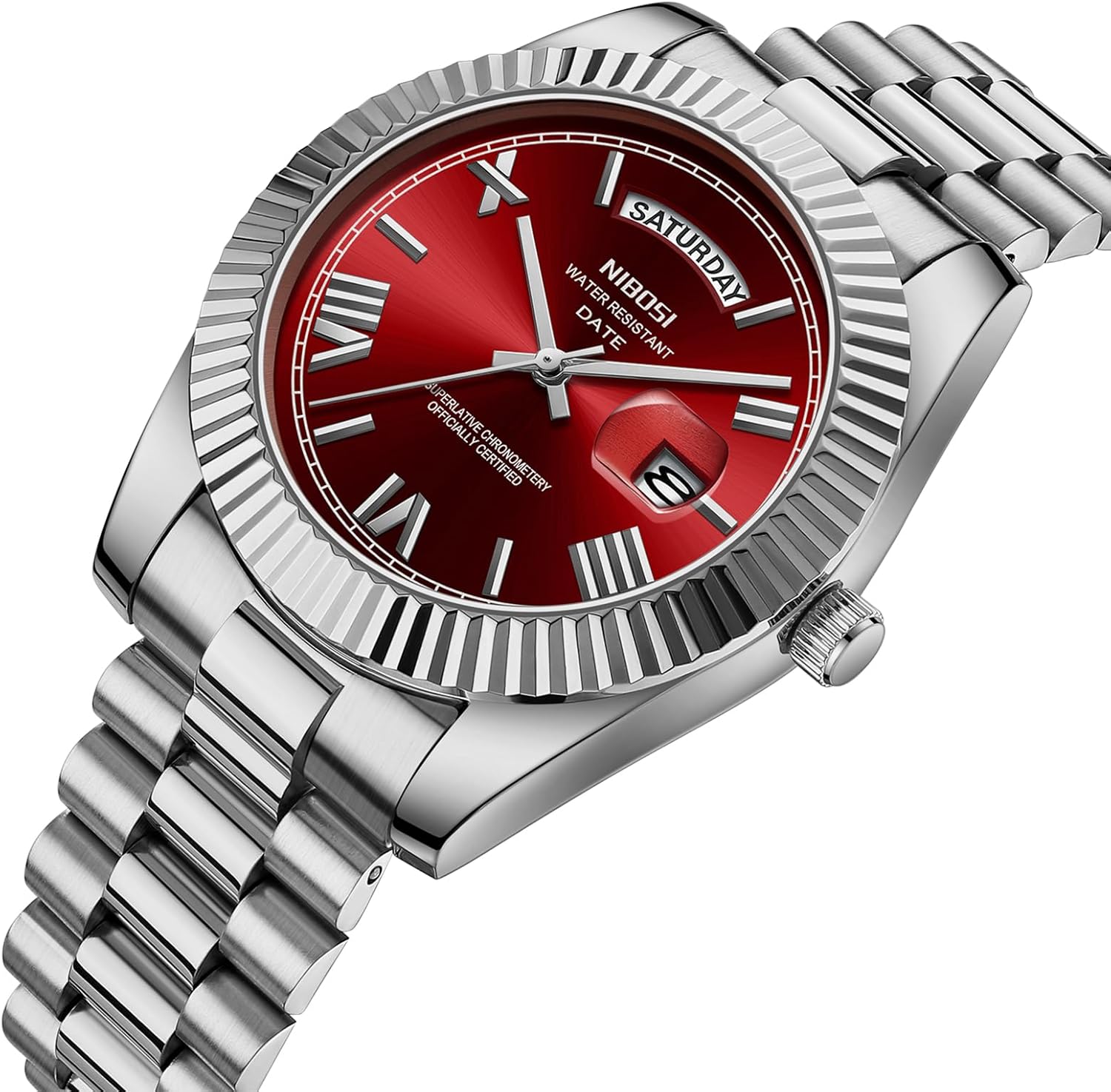 NIBOSI Men Watches Analog Quartz Stainless Steel Rose Gold Silver Watches for Men Waterproof Business Classic Desiger Wrist Watch with Day Date - Image 2