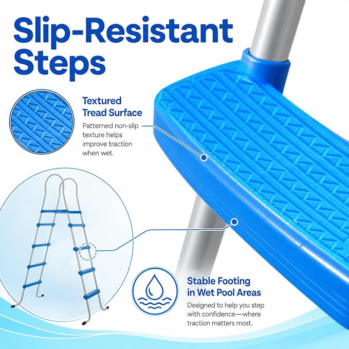 Escalera para piscina DIMAR GARDEN 4 peldaños 48 pulg azul miniatura 4