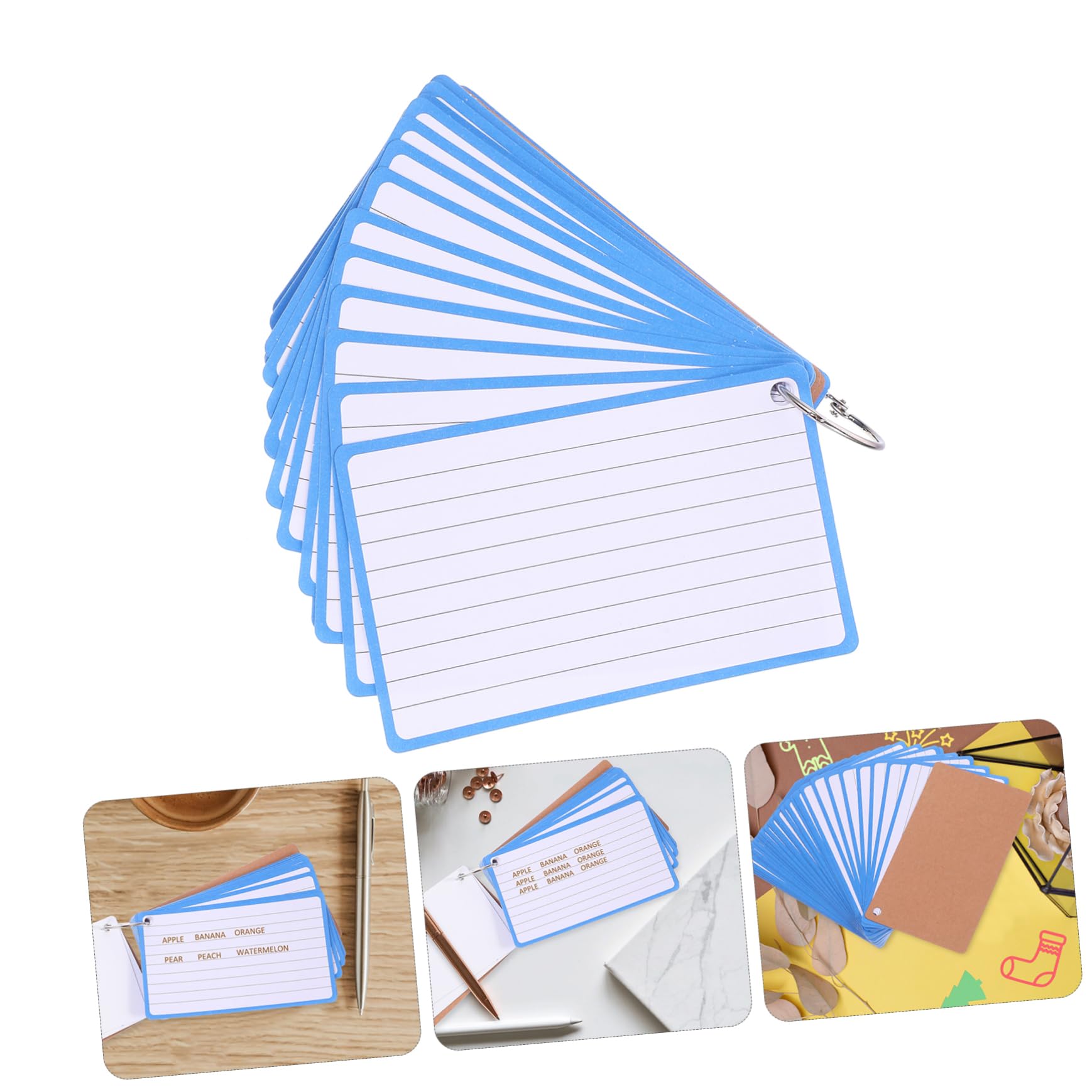 STOBOK 4 Stück 2 Karteikarte Notizkarte Leere Grußkarten Leere Tarotkarten Leere Karten Bibliothekskarten Kontrastreiche Babykarten Ringkarte Einfache Karten Nachricht Zubehör Papier