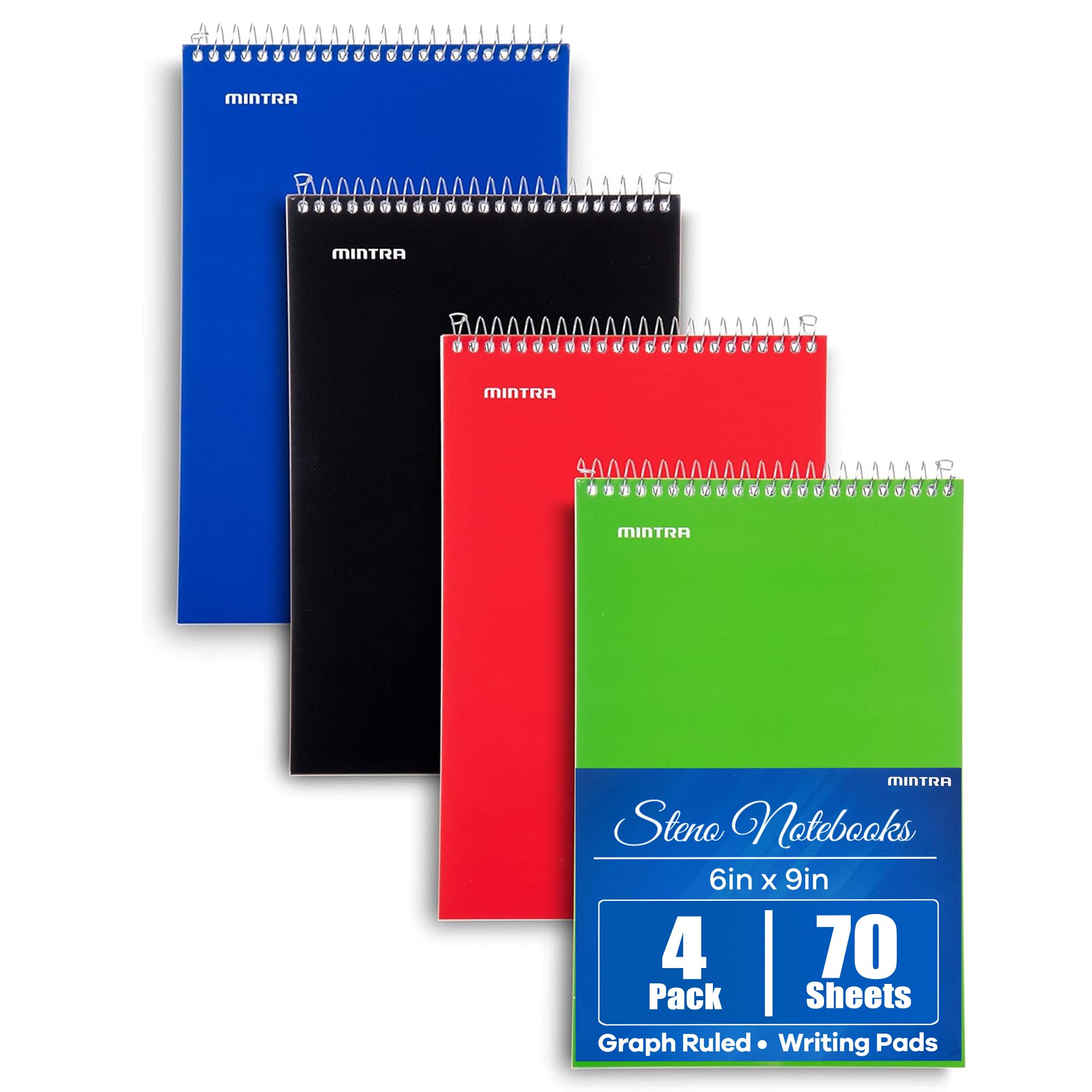 Amazon.com : Mintra Office Steno Books Set - Top-Spiral Bound