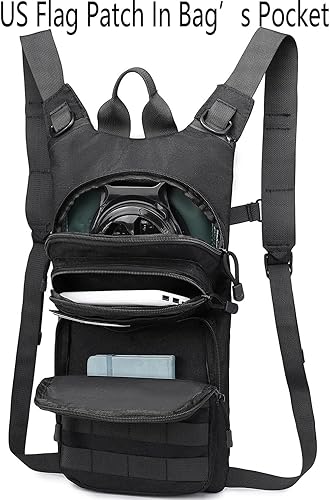 Miniatura 3 de ATBP Bolsa de hidratación de agua aislada con vejiga de TPU de 3L Mochila táctica de hidratación Molle para senderismo, ciclismo, correr