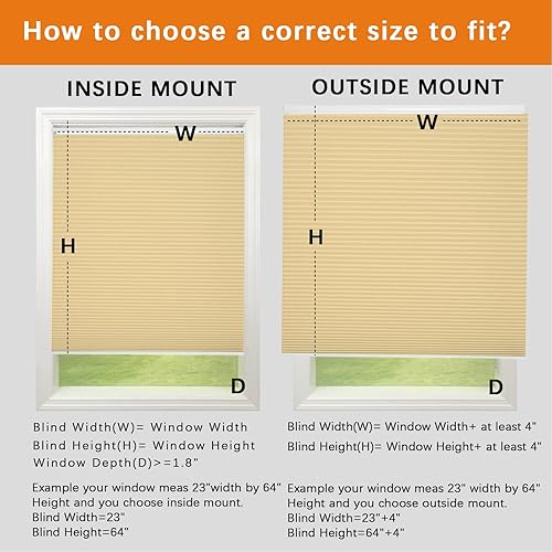 Miniatura 6 de Persilux Persianas celulares opacas de tamaño personalizado para ventanas, persianas enrollables inalámbricas, con protección UV, aislamiento