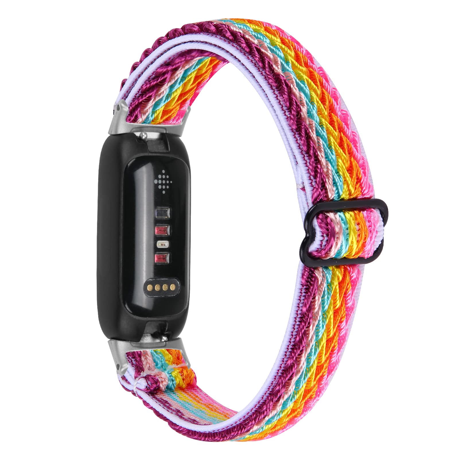 AISPORTS Compatible with Fitbit Inspire 3 Strap Nylon for Women Men, Adjustable Soft Stretch Braided Elastic Weave Nylon Solo Loop Bracelet Sport Wristband Replacement Strap for Fitbit Inspire 3