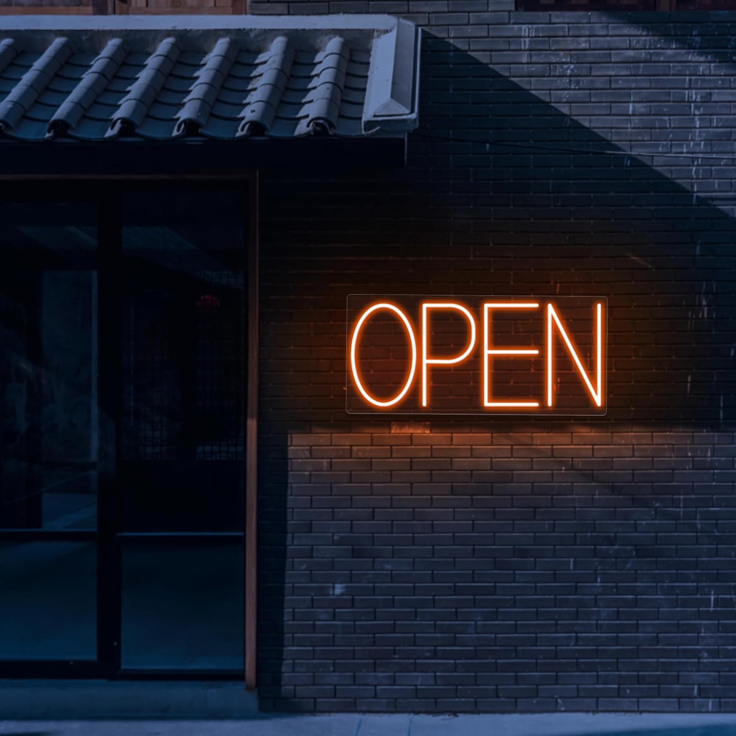 Outdoor open sign for business-Remote included-Super Bright-for both INDOOR and OUTDOOR-outside sign waterproof neon sign warm white led signs for business (16.5x7.5'', WarmWhite)