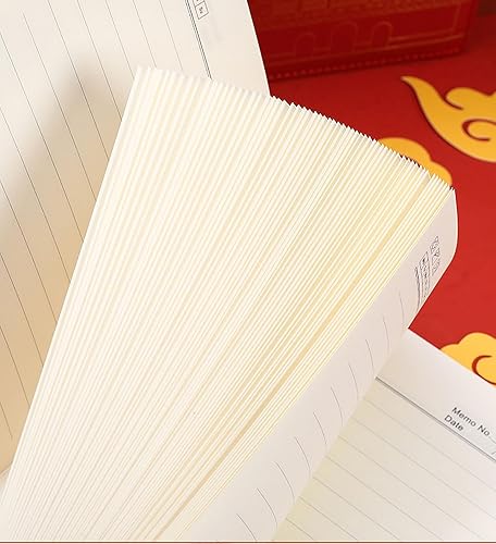 Miniatura 3 de YIKANGHENG Cuaderno de tapa dura, 1 funda de piel sintética A5 con vendaje, 96 hojas (192 páginas) cuadernos de 0.354 in a rayas (marrón)