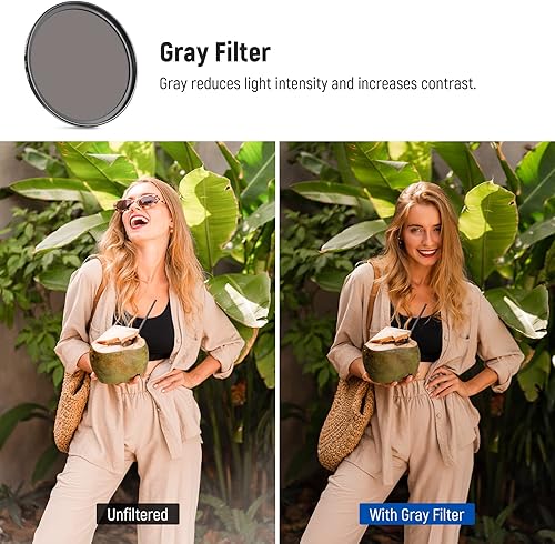 Miniatura 3 de NEEWER Juego de 9 filtros de lente a todo color, filtros de lente de resina de 2.638 in con rojo, naranja, azul, amarillo, verde, marrón, morado,