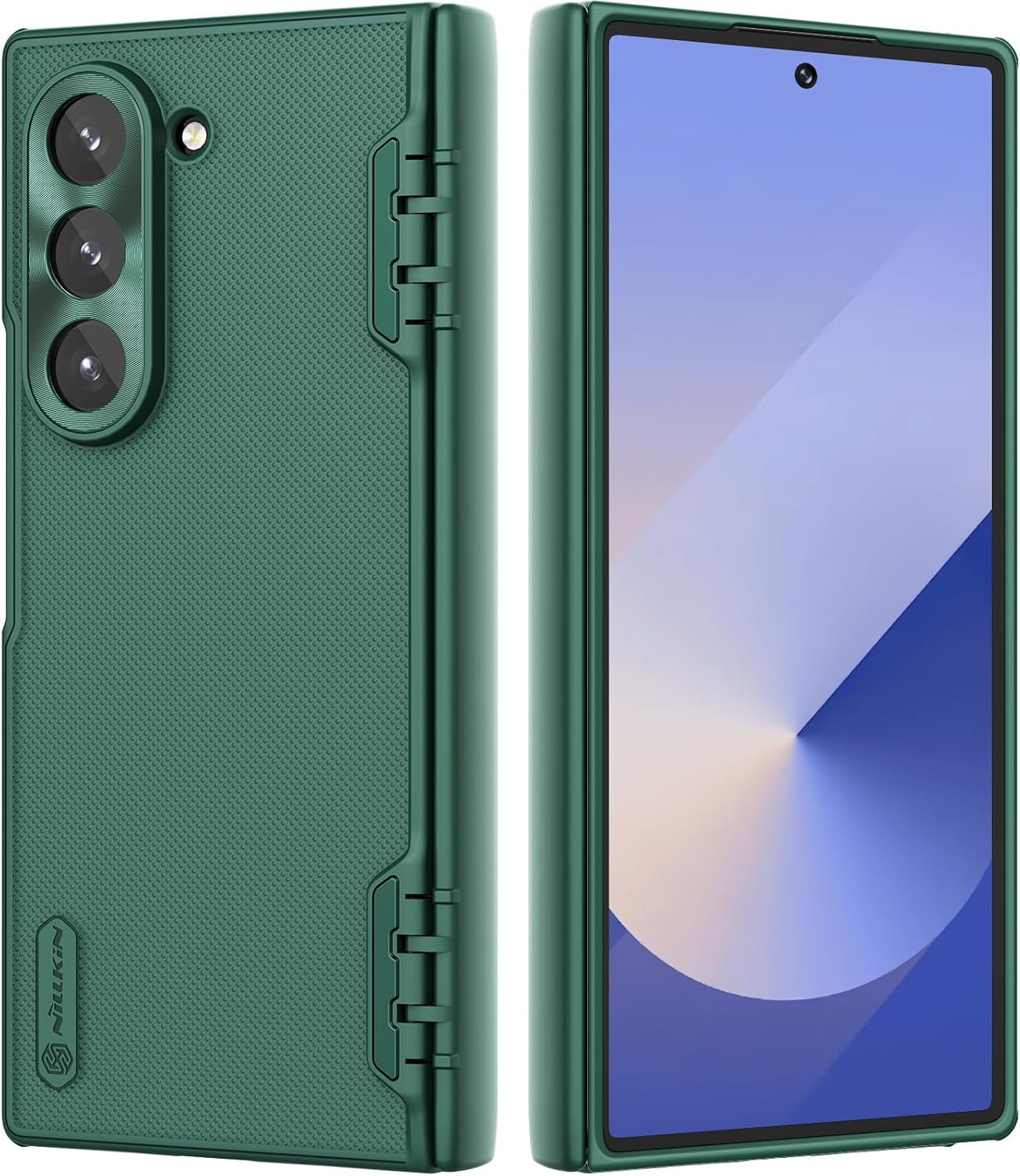 Nillkin for Samsung Galaxy Z Fold 6 Case with Screen Protector, Hinge Protection, Frosted Matte Texture [Not Magnetic] Slim Fit Protective Phone Case for Galaxy Z Fold 6 Green