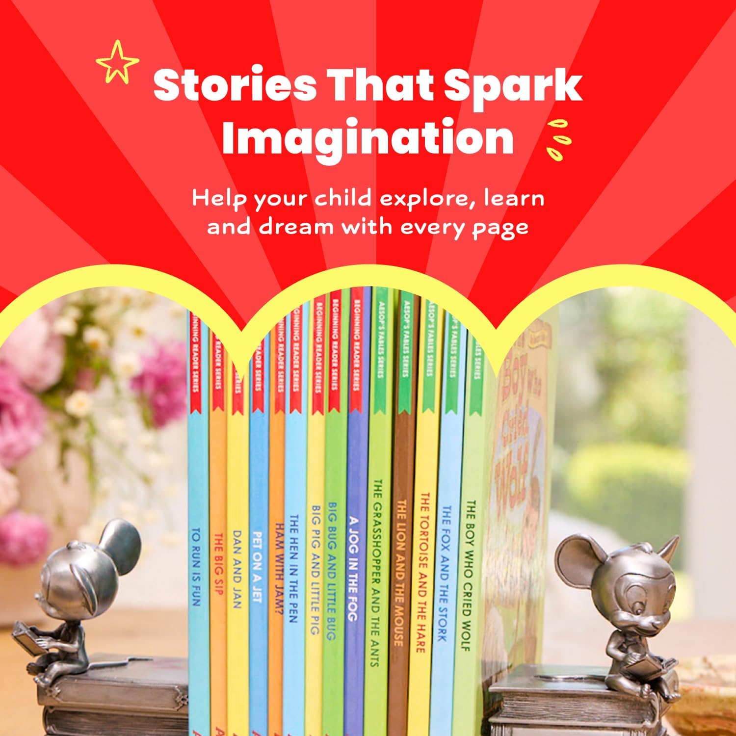 ABCmouse Beginner Readers Series 2 Story Time Bundle: 5-Pack Hardcover Books for Ages 2+, Simple Early Reading Books: The Hen in The Pen, A Jog in The Fog, Pet on a Jet, to Run is Fun, A Toy for Spot
