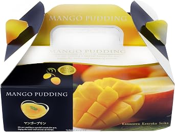 Kanzawa Kenroku Seika 6 Piece Mango Pudding, MP-6, 10.6 oz 312 g