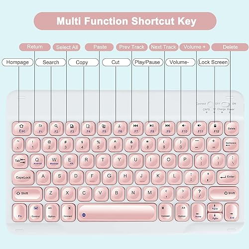 Miniatura 7 de Funda para iPad de 10 generación 2022 de 10.9 pulgadas con teclado, soporte para lápiz integrado, teclado BT desmontable, funda de teclado para iPad