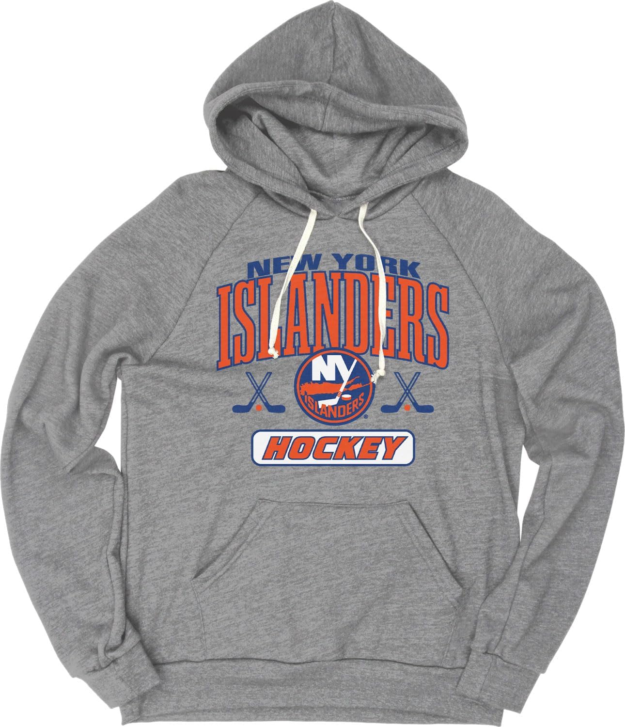 Blue 84 NHL Officially Licensed Tri-Blend Hooded Sweatshirt Hockey Heather Gray