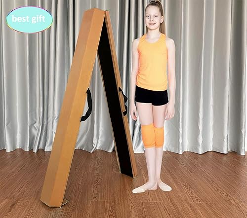 Miniatura 67 de MARFULA Viga de gimnasia plegable de 6 pies, 8 pies y 9 pies, haz de equilibrio de espuma – Extra firme – Cubierta de gamuza – Parte inferior verde