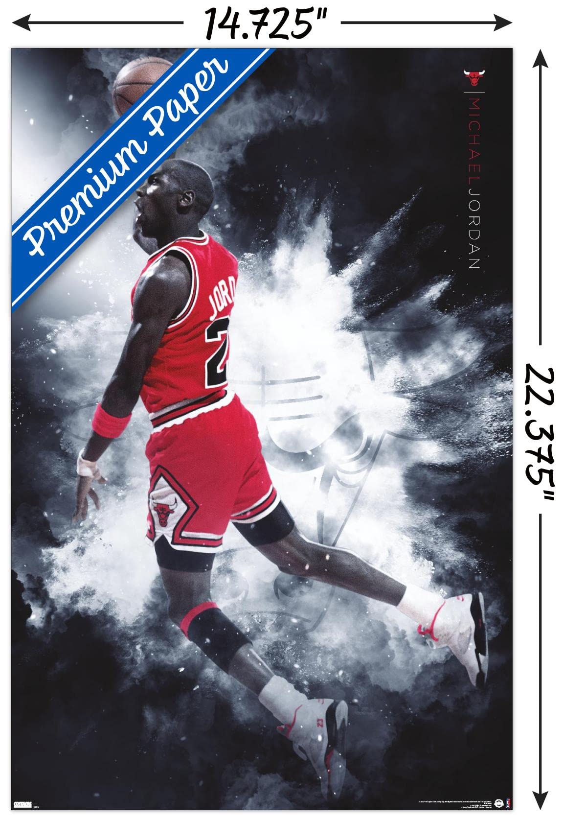 Amazon.com: Michael Jordan - Burst Wall Poster, 22.4L