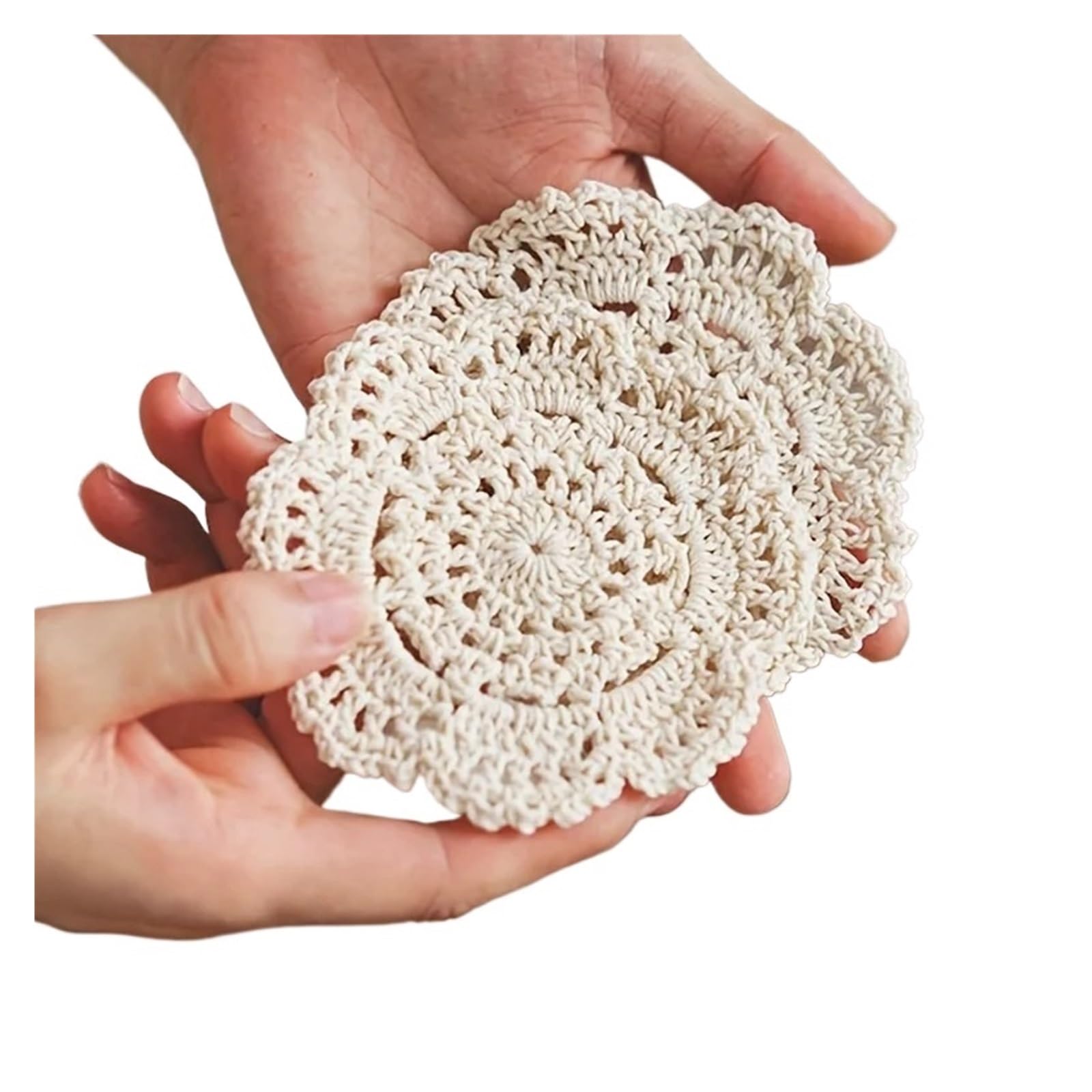 Coasters 6/12pcs Boho Floral Crochet Coasters Perfect For Coffee Table Vintage Restaurant, Bar, Home Residence Kitchen Decoration(6pcs)