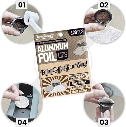 Miniatura 6 de Tapas de sellado de papel de aluminio reutilizables para cápsulas de línea original de Nespresso, calcomanías autoadhesivas de cápsulas de café