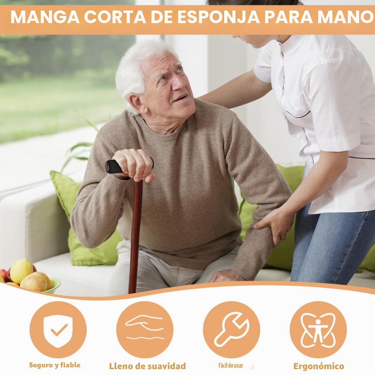 PRETYZOOM Protector Mango Para Muletas Y Andadores Funda Acolchada Antideslizante Universal Para Accesorios Muletas Adulto 4.53X1.38 Pulgadas