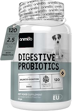 Probiotics for Dogs - Added Prebiotics & Digestive Enzymes - Dog Probiotics for Gut Health, Allergies & Immunity Breeds - Dog Digestive Supplements - 120 'Split & Pour' Capsules