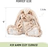 Conejo Microwavable y Ponderado Peluche - 1.5 Libras Almohadilla Térmica Sin Aroma para Alivio de Calambres Menstruales y Ansiedad, Regalo para Mujeres Niñas Adultos y Niños por Happy Fuel 5