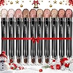 LUXAZA PRO Orange Eyeshadow Stick Makeup Set 10PCS, Neutral Shimmer And Matte Cream Eye Shadow Palette, Metallic Bronze Smoky Eyeliner Brightener Crayon Kit, Ideal Gift for Women -Stellar Pink Quartz