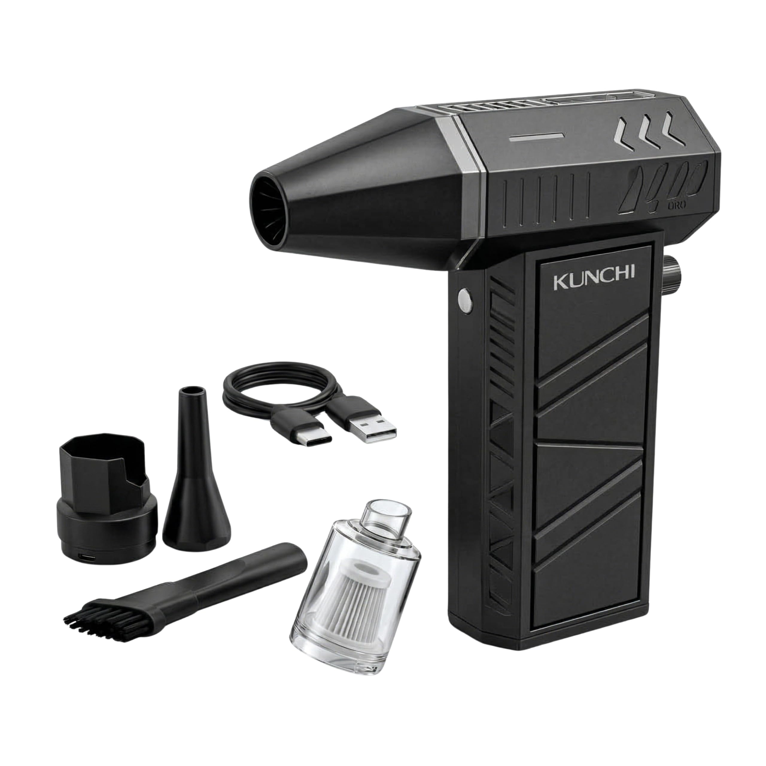 KUNCHI 2-in-1 Cordless Portable Vacuum Cleaner & Air Blower | 8000mAh Rechargeable Battery | 150000 RPM Voilent Fan | High-Speed BLDC Motor | USB Type-C Charging|Car, Laptop, Sofa & Home Cleaning (X6)-image-19