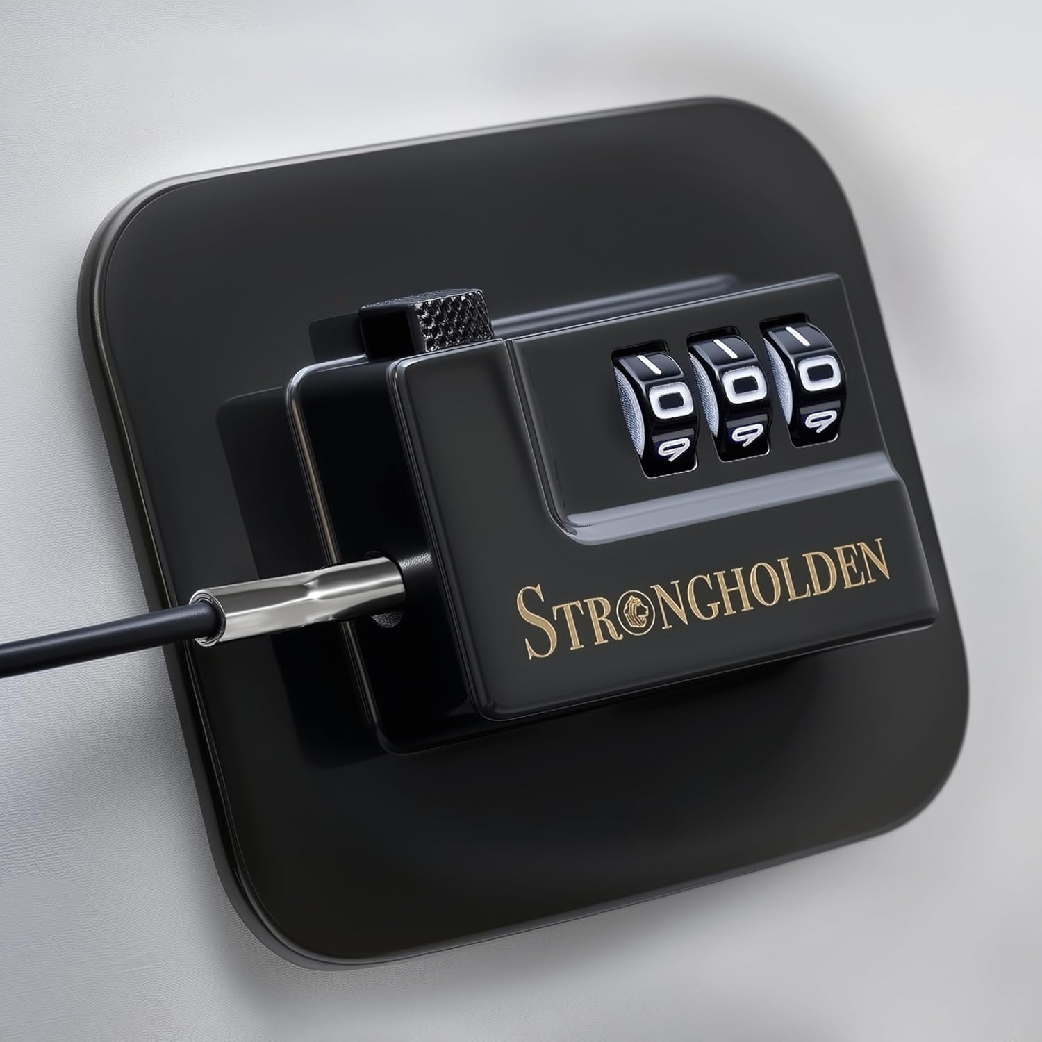 Fridge Lock Combination, Refrigerator Lock for Kids, Fridge Locks for Kids - Take Care of Your Family with Freezer Lock by Strongholden - No Keys Needed (Black & Square)