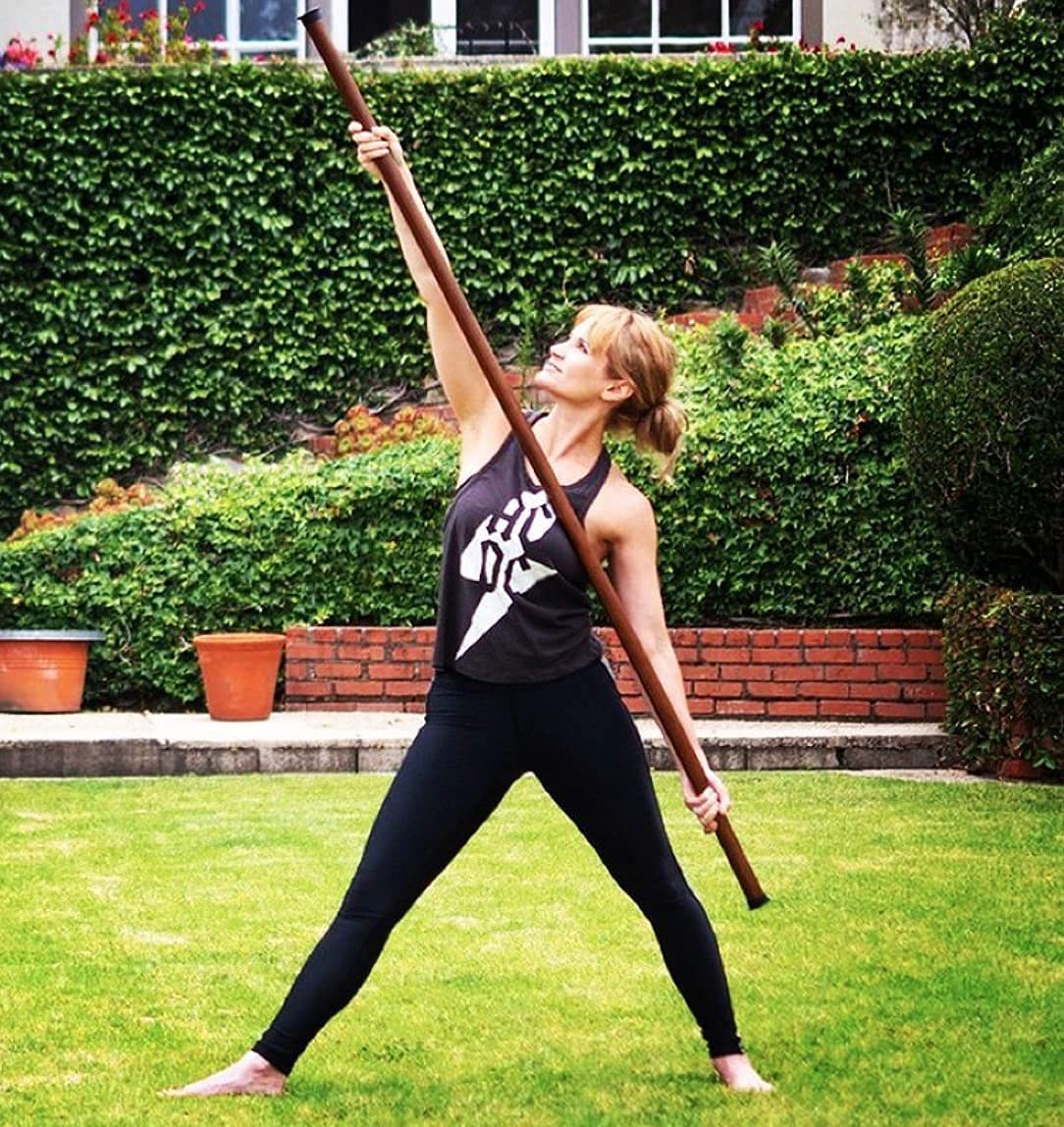 5 feet gym wooden stick for weight loss and also use for self defence, exercise, gatka bo staff yoga dandi yoga stick