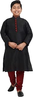Kids Boys Silk Kurta Pajama Indian Ethnic Traditional Festive Fancy Wear Dress