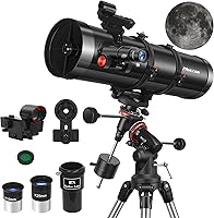Vista 8 de Telescopio, telescopio reflector newtoniano 150EQ para adultos principiantes en astronomía, telescopios astronómicos profesionales con montura