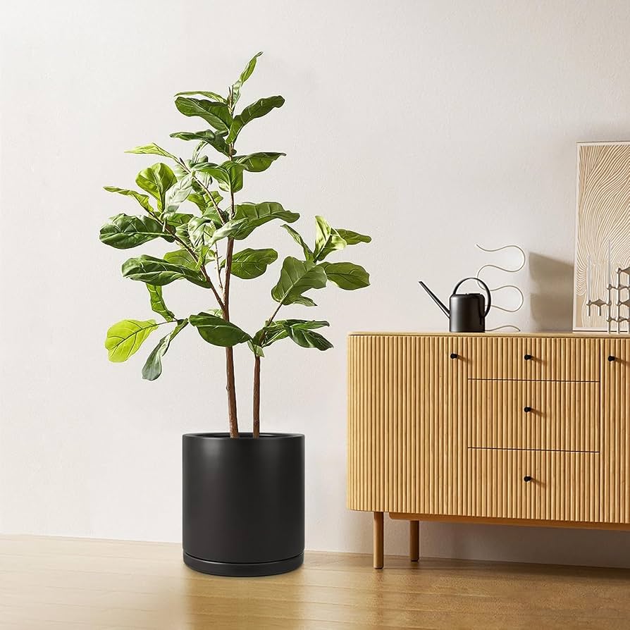 Amazon.com : Kazeila 12 Inches Ceramic Planter Pot - Saucer and