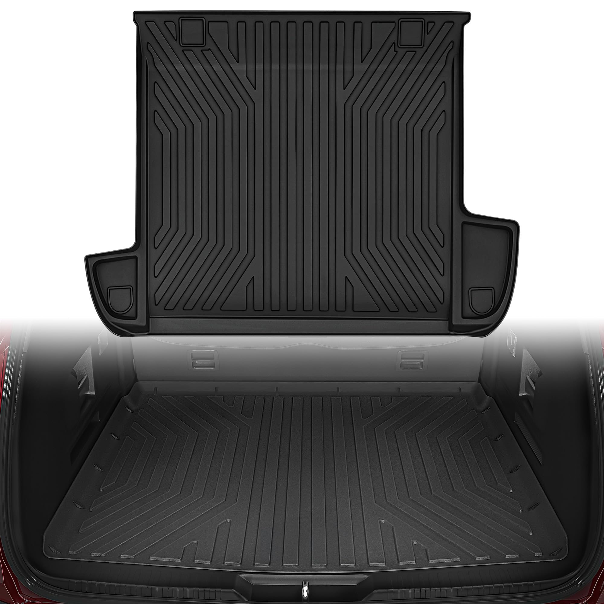 OEDRO Cargo Liner Fit for 2010-2024 Toyota 4Runner Standard Cargo Mats No 3rd Seat or No Sliding Cargo — view 8