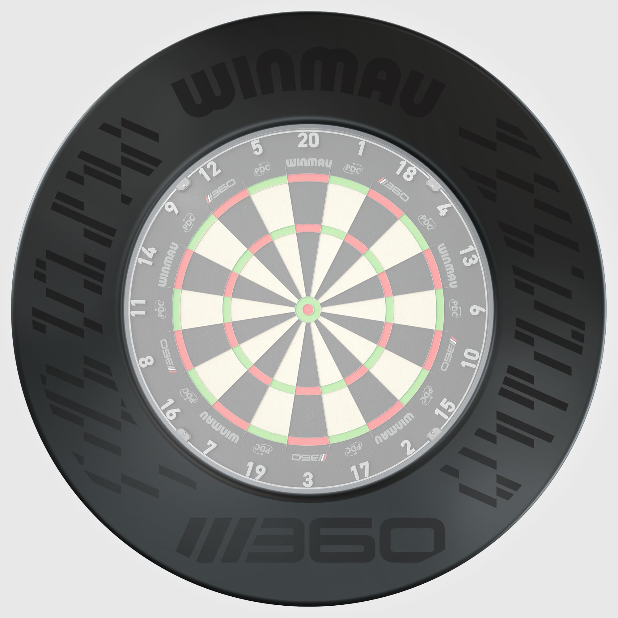 WINMAU Blade 360 Cornice per Bersaglio per Freccette - Anello di Contorno per Bersaglio per Freccette Nero - Protezione da Parete Resistente - Accessori Professionali per Freccette