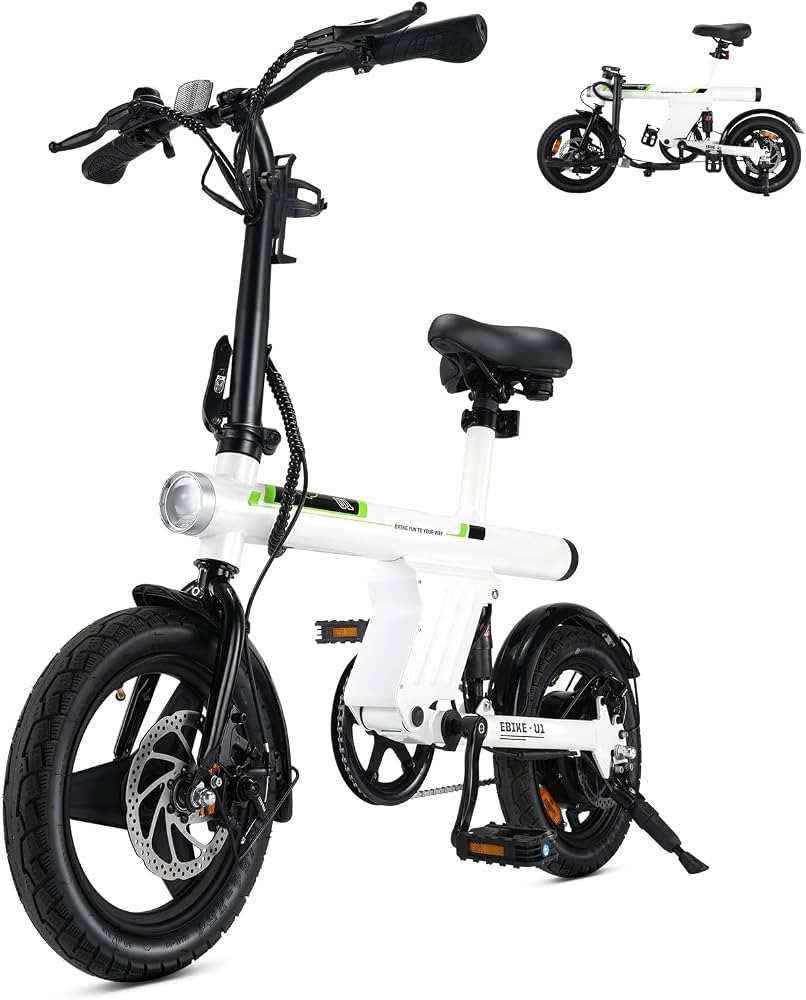 Finbike E Bike Klapprad,14 Zoll Elektrofahrrad 7.8Ah Akku,250W Kompakt EBike mit 3H Schnellladung,3 Fahrmodi,3 Geschwindigkeitsmodi,Reichweite MAX 45km,Electric Bike für Herren/Damen Sport & Freizeit