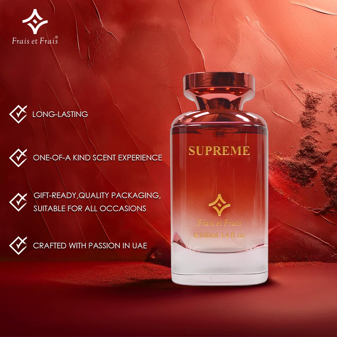 Supreme Perfume Women | Eau de Parfum | Luxury Scent Like Black Opium | Long Lasting & Affordable Luxury | 100ml