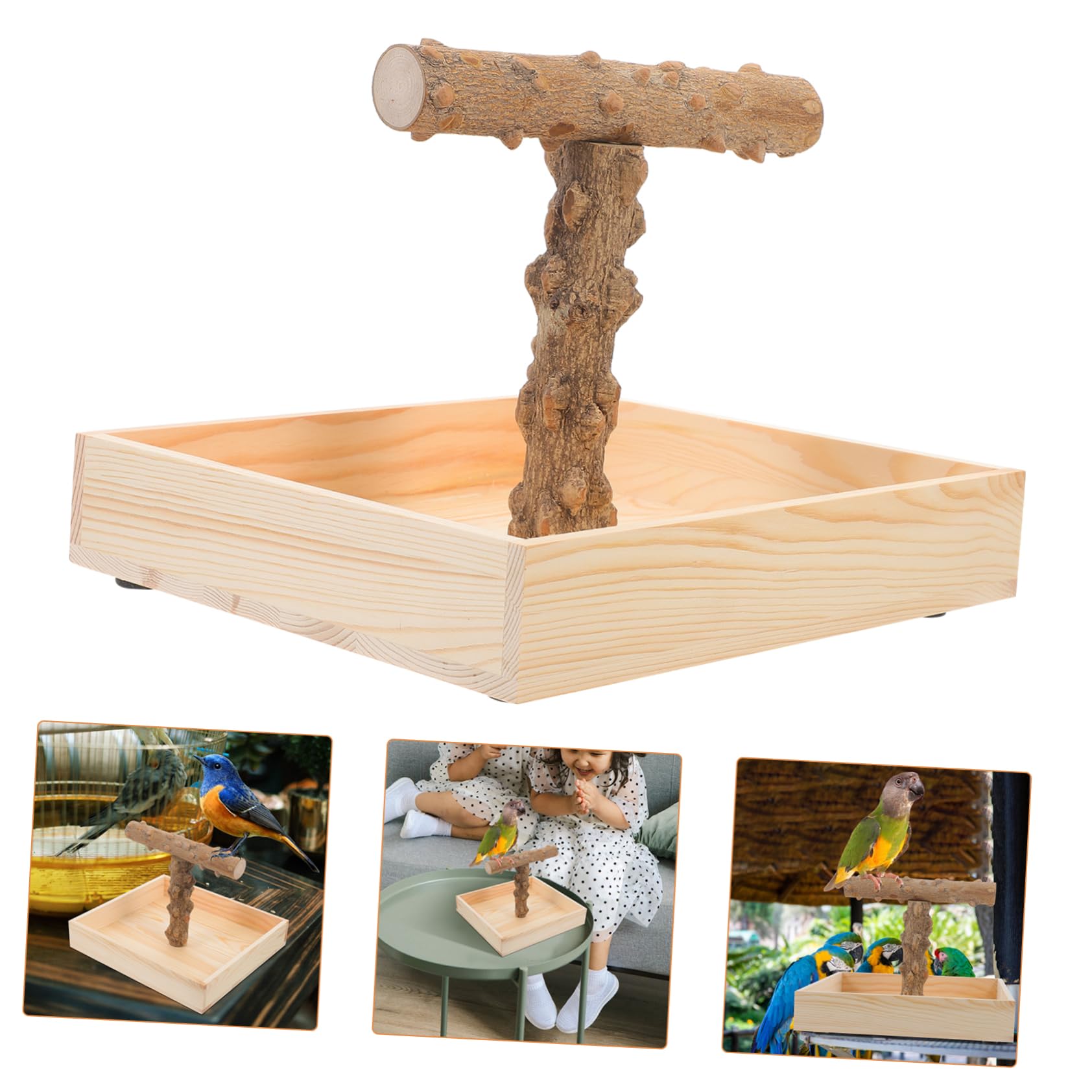 Sosoport Vogel Sitzstange Für Papageien Natürliche Standvorrichtung Für Käfige Oder Tische Für Cockatiels Nymphensittiche Und Andere Kleine Vögel Und Für Spiel Und