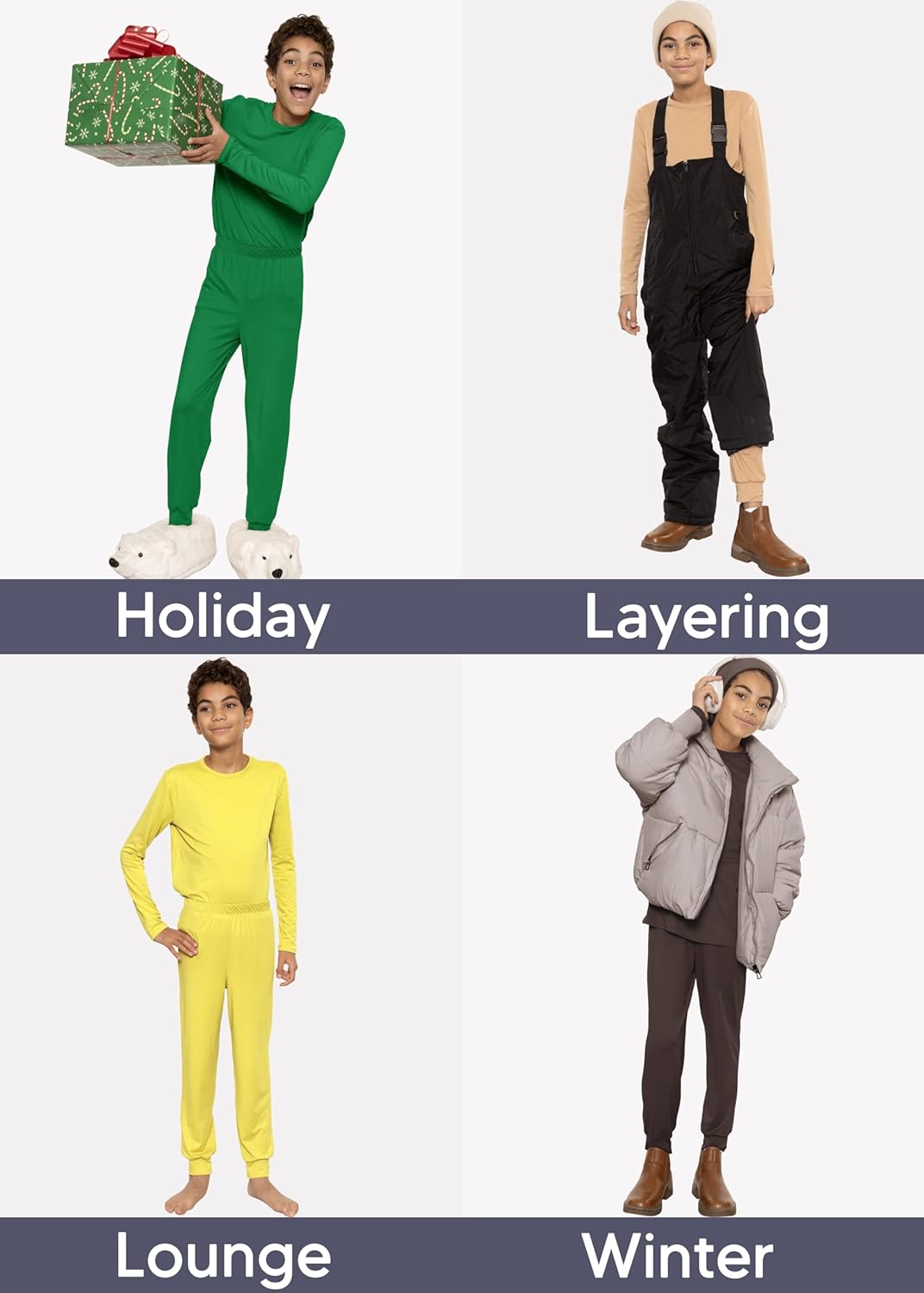 STRETCH IS COMFORT Youth Boys' Oh So Soft Jogger Set with Long Sleeve Crew Neck Top | Comfortable Kids' Clothing | 4-16 - Image 5