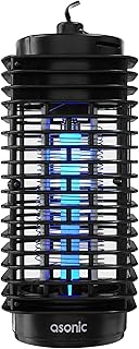 Asonic 4W Elektrikli Sinek Öldürücü - 40m² Etkili UV Lambalı Sivrisinek Kovucu, Kimyasal İçermez, Sessiz Çalışma, İç Mekan ve Balkon Kullanımı, Siyah