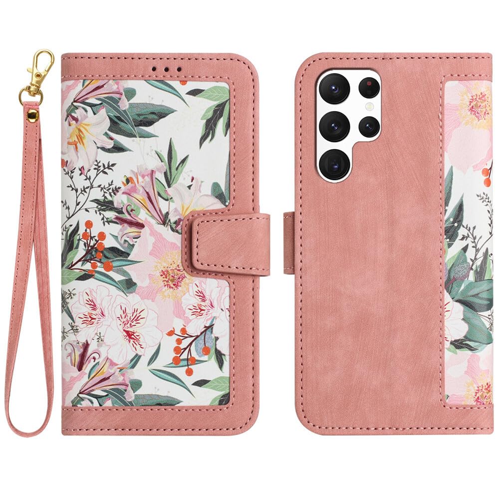 Étui clapet Samsung S25 Edge protection antichoc rose - 8