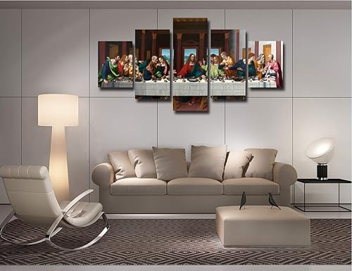 Miniatura 2 de Arte de pared de la última cena para sala de estar impresiones de pared marco de lienzo póster de Cristo pintura religiosa obra de arte moderna