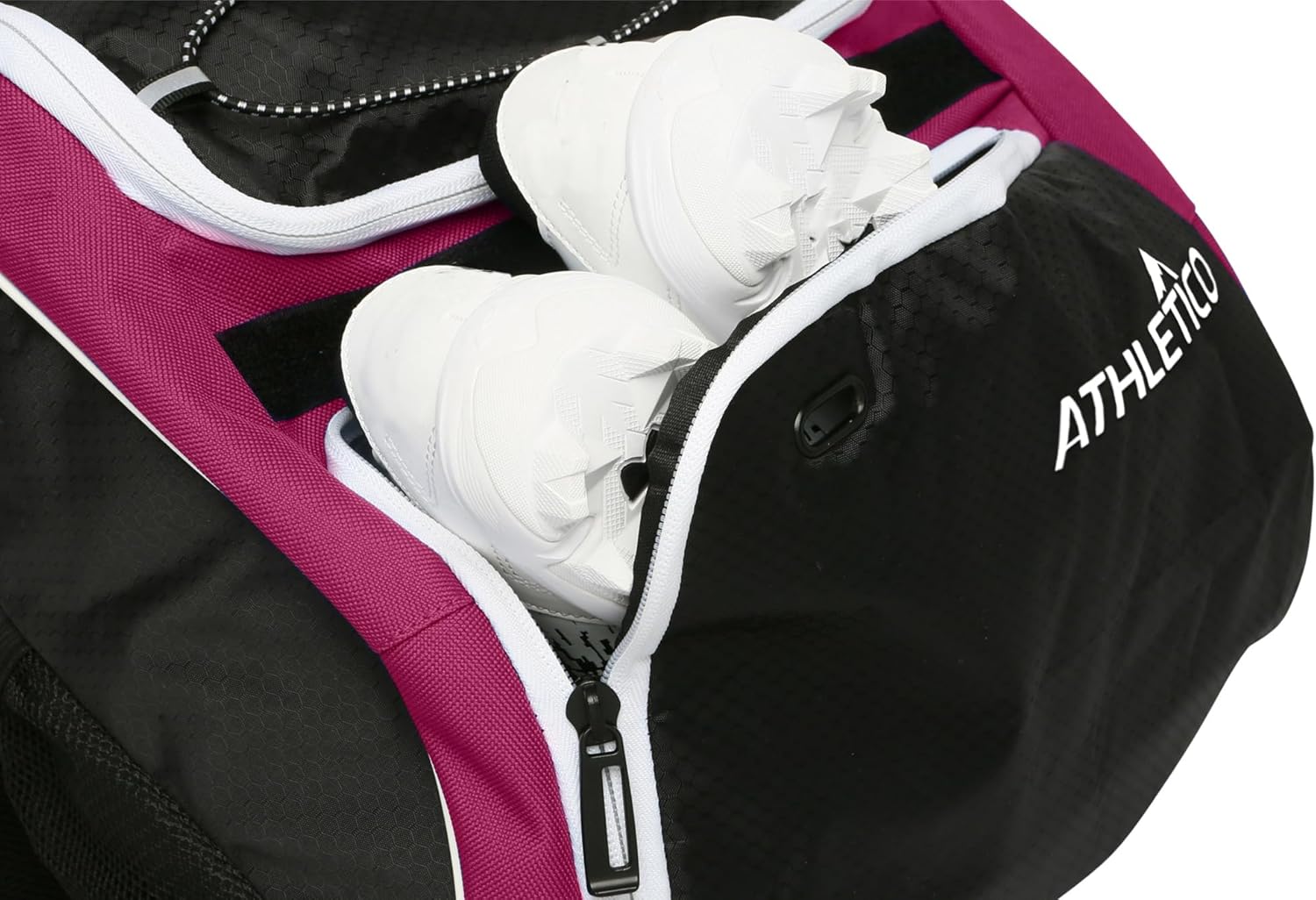 Athletico Baseball Bat Bag - Backpack for Baseball, T-Ball & Softball Equipment & Gear for Youth and Adults | Holds Bat, Helmet, Glove, & Shoes |Shoe Compartment & Fence Hook - Image 5