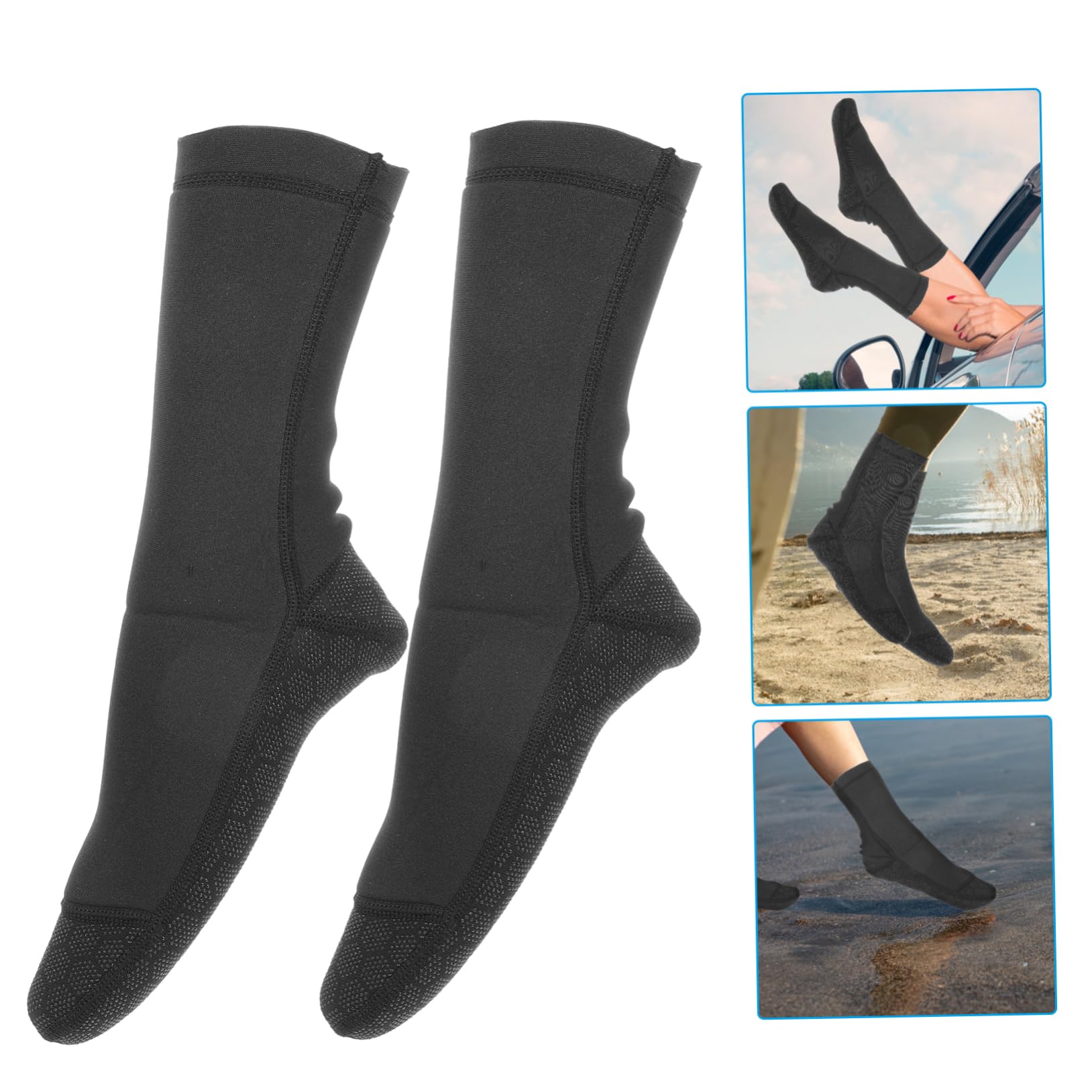 BESPORTBLE 2 Paia Di Calzini Da Immersione Portatili Per Sport Acquatici Spiaggia Giochi Robusti E Resistenti Allusura
