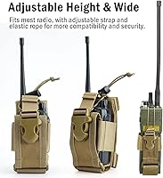 Vista 5 de VIPERADE MOLLE Funda de Radio - Funda Universal para Walkie Talkie para Cinturón de Servicio y Chaleco, Soporte de Radio Táctico para Baofeng
