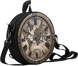 Bolsa feminina em formato de relógio redondo com zíper para mulheres, bolsa de ombro, presente para mãe e namorada