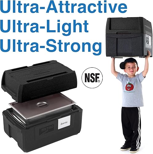 Miniatura 2 de Metro Mightylite ML180XL - Transportador de alimentos aislado de carga superior, multiusos, de grado profesional, enfriador aislado y calentador de