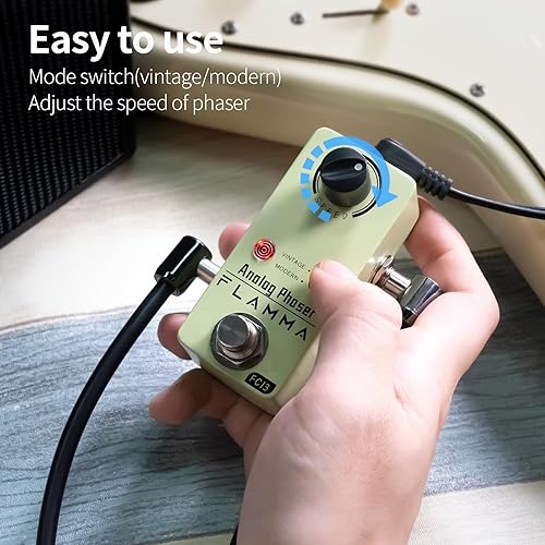 Vista 64 de FLAMMA Pedal de compresor FC21 Pedal de efectos de guitarra eléctrica Efecto de compresión óptica clásica True Bypass