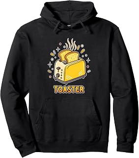 Fun and Playful Vintage Style Toaster Design Pullover Hoodie