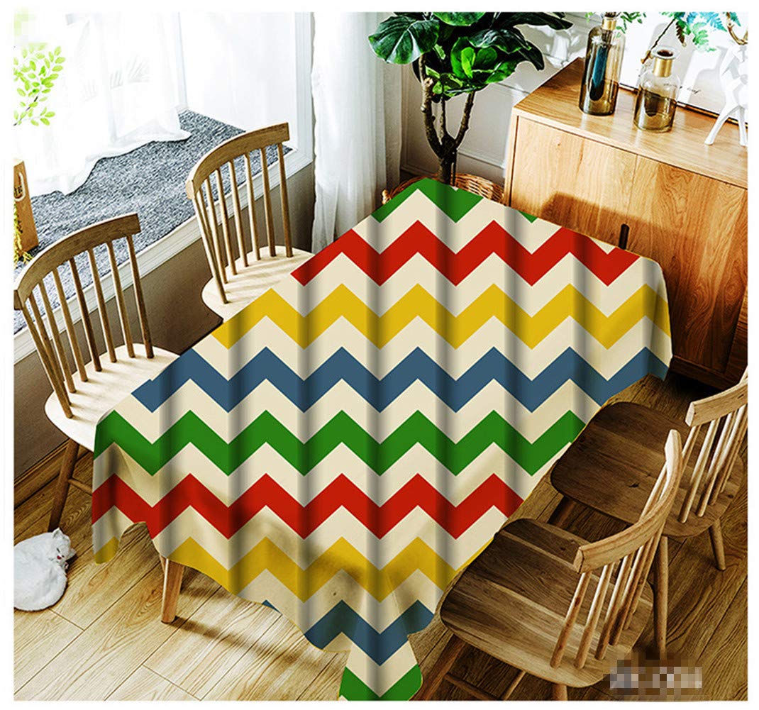 FANSU 3D Tischdecke Wasserdicht – Polyester, 150x210 Cm, Fleckabweisend, Für Innen & Außen