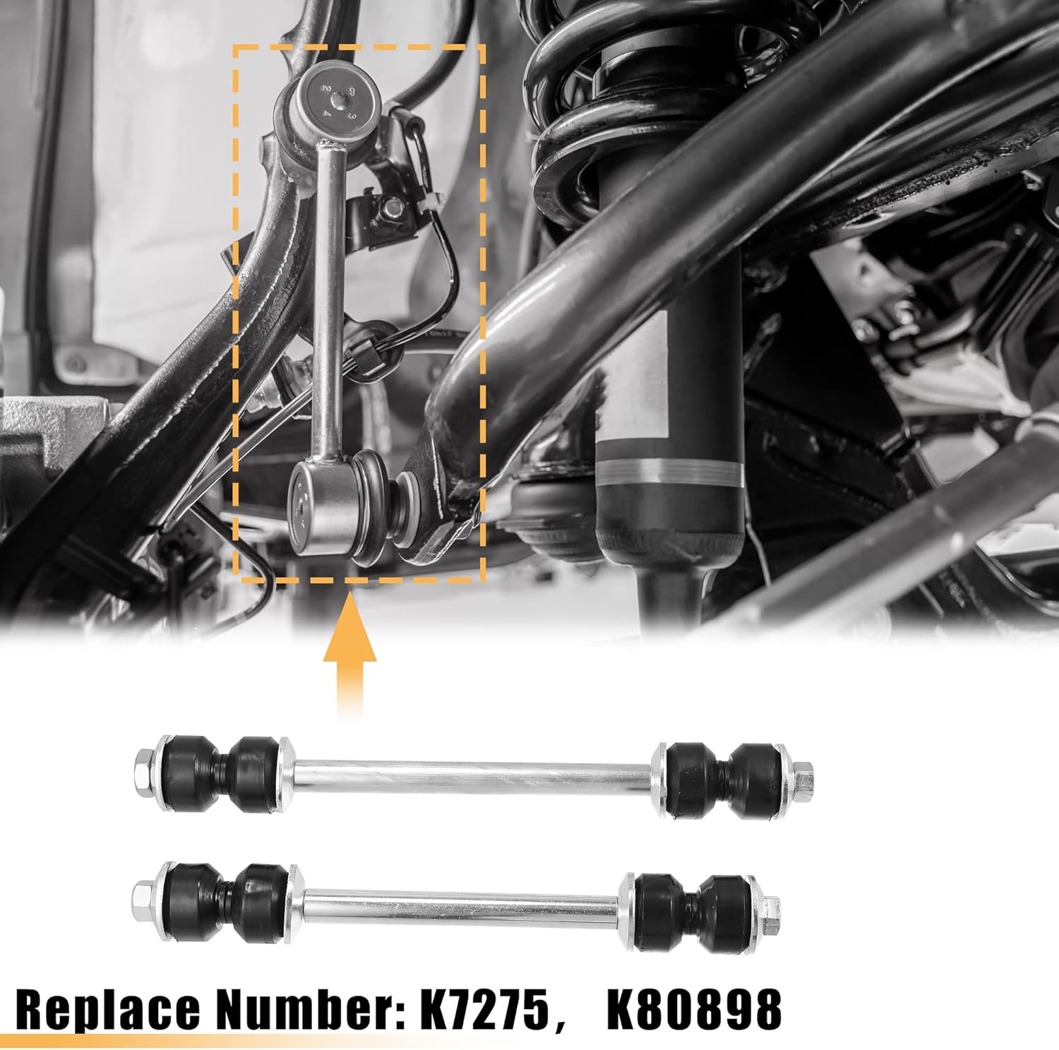 X AUTOHAUX 4pcs Front Rear Sway Bar Links K7275 K80898 Stabilizer Link Suspension Kit for Ford Explorer 2006-2010 for Mercury Mountaineer 2006-2010