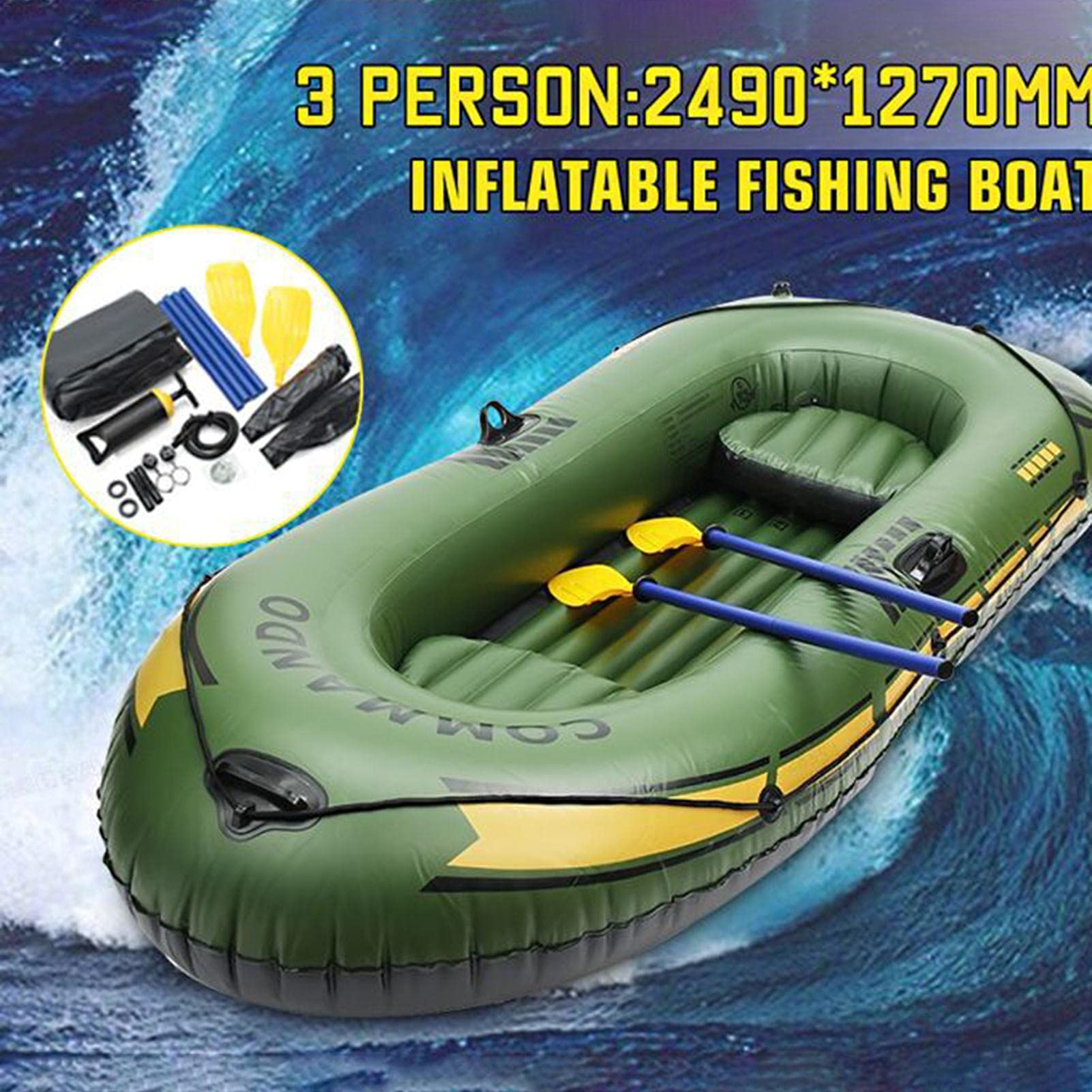 Schlauchboot Für 2 Personen Paddel Für Schlauchboot PVC Kleber Schlauchboot Paddel Für Schlauchboot Paddel, Pumpe, Reparaturset & Tasche - Aufblasbar