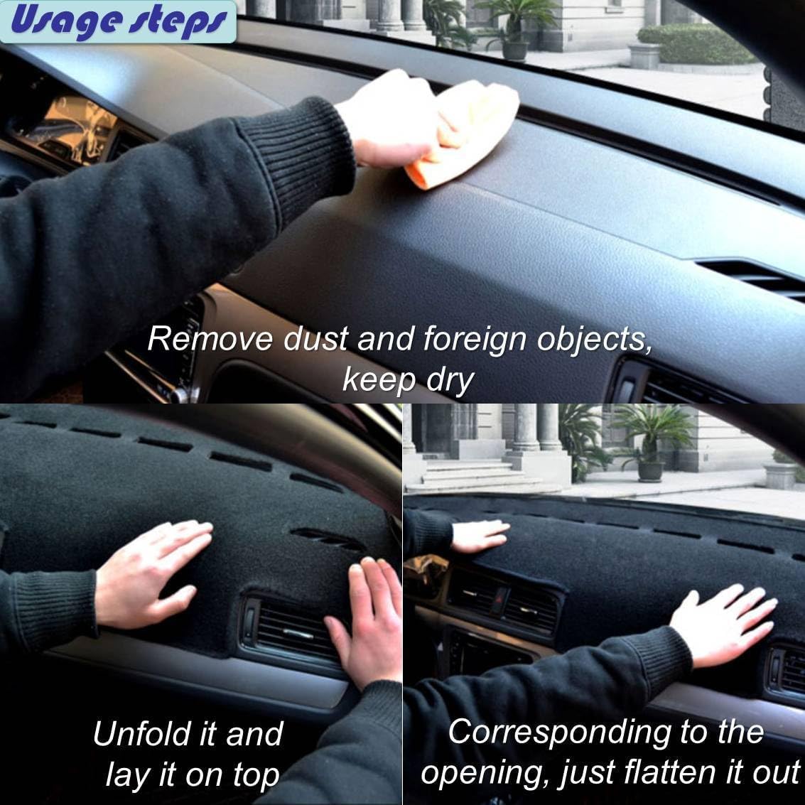 Fit for Hyundai Santa Fe 2024 2025 LHD/RHD Dashboard Cover Mat,Custom Anti-Glare/Non-Slip/Sunshield Poly Dash Pad (red Edge)