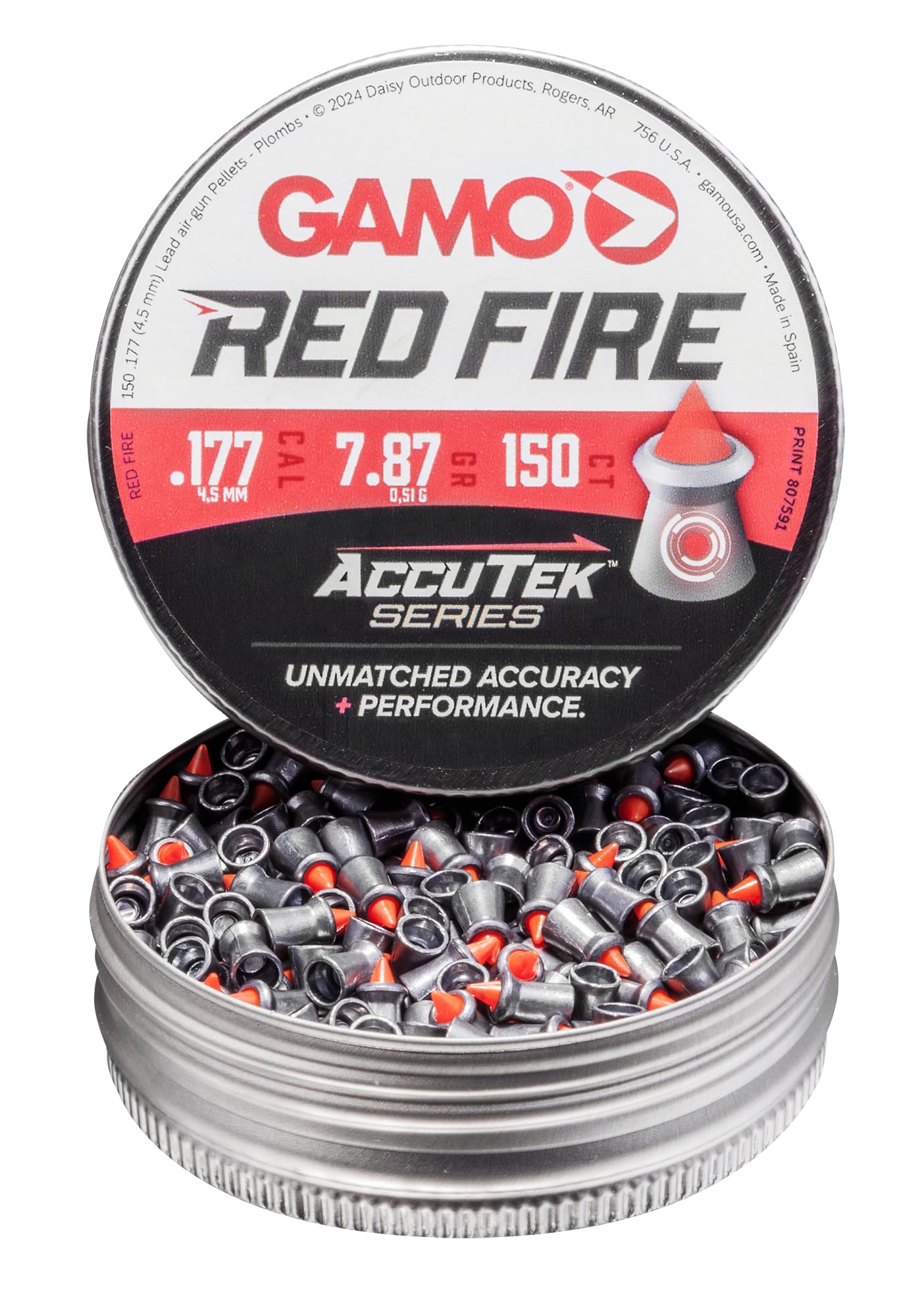 Gamo 632270154 Red Fire Pellets .177 Caliber Tin of 150